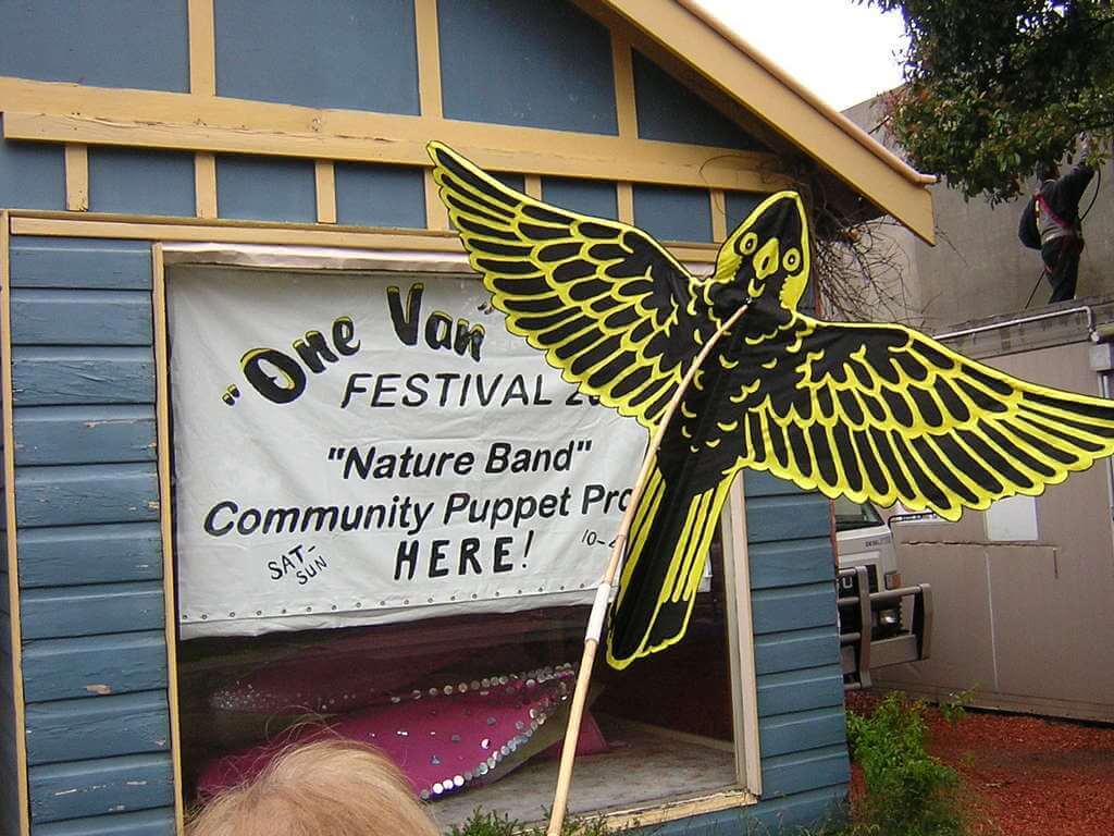 large puppet construction community arts project