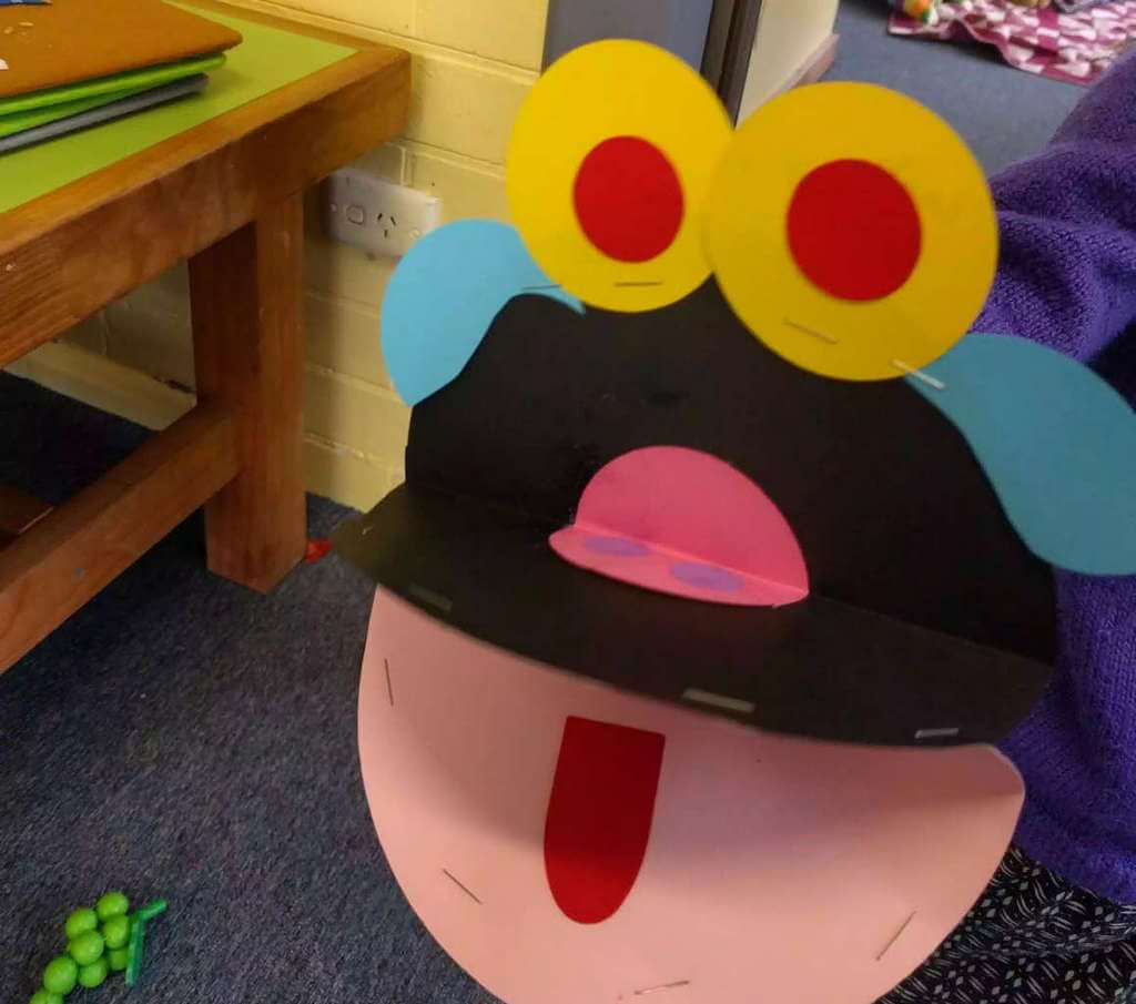 colourful mouth puppets